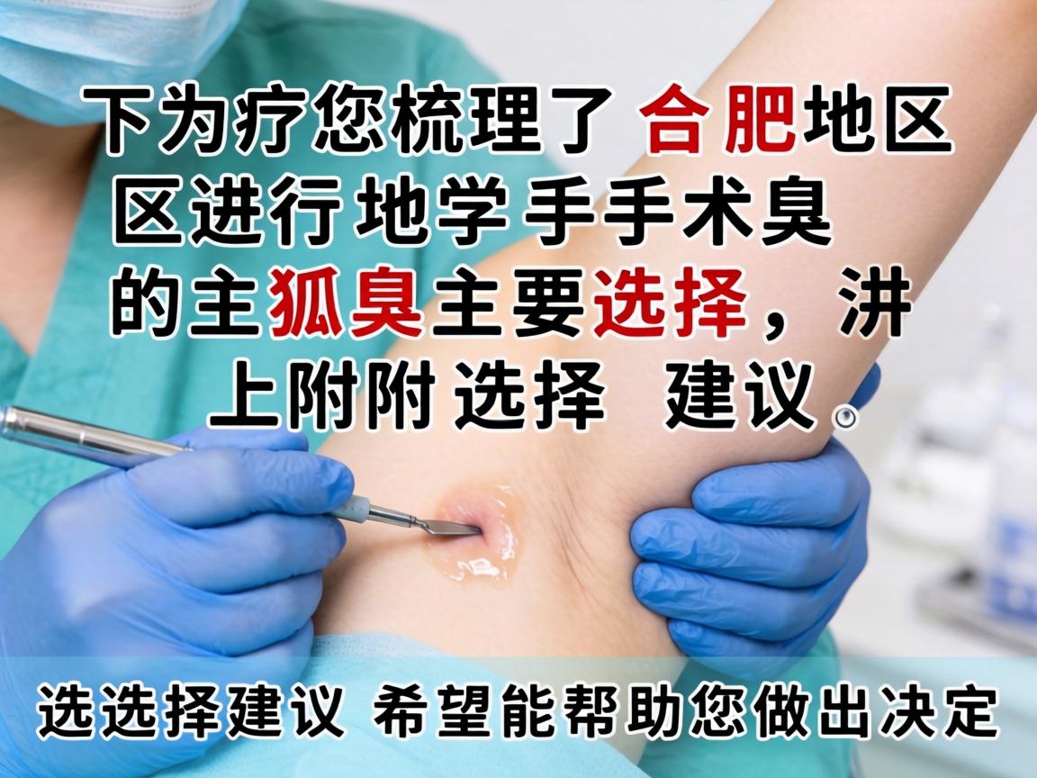 以下为您梳理了合肥地区进行狐臭手术的主要选择，并附上选择建议，希望能帮助您做出决定