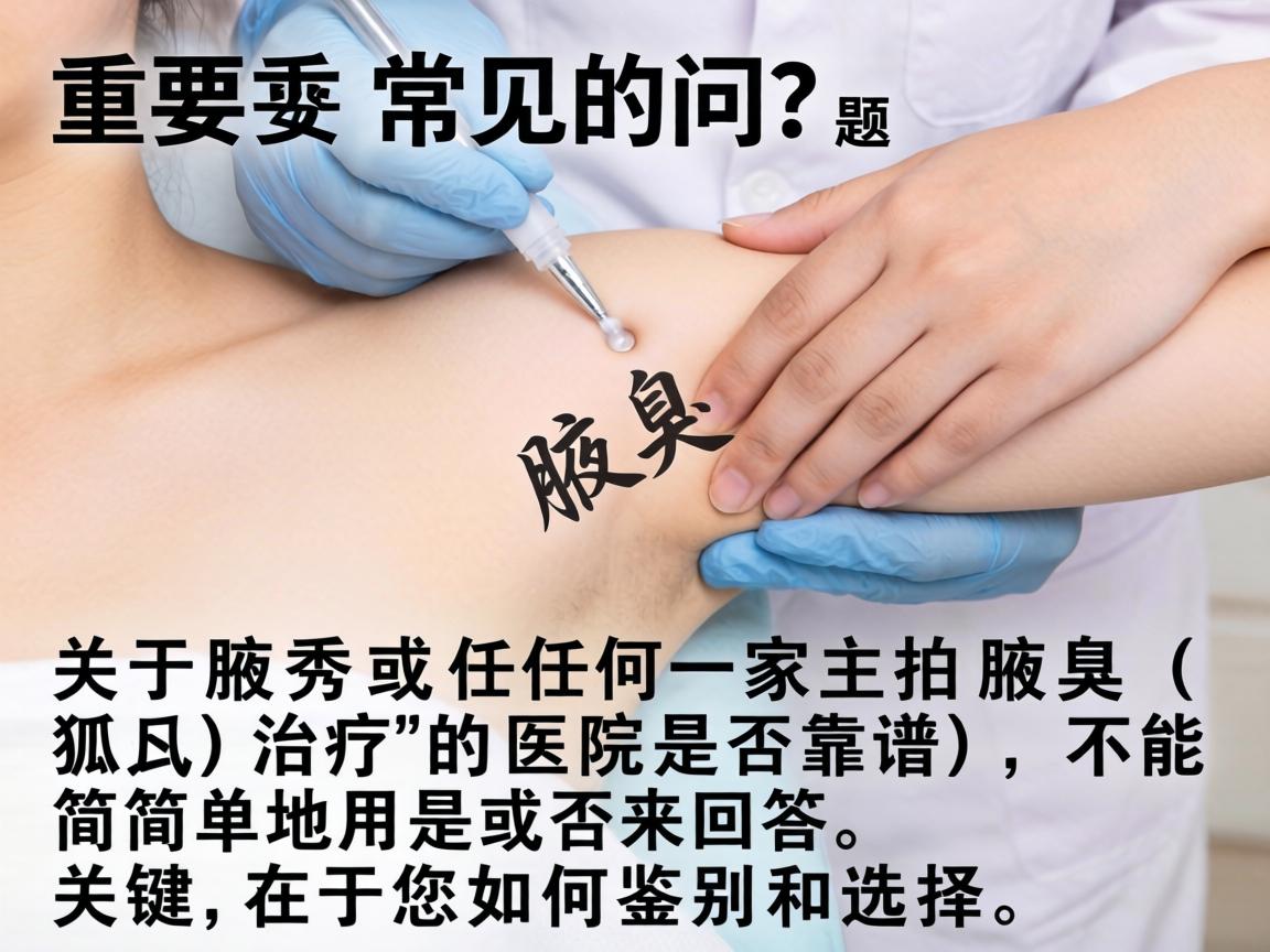 这是一个非常重要且常见的问题。关于腋秀或任何一家主打腋臭（狐臭）治疗的医院是否靠谱，不能简单地用是或否来回答，关键在于您如何鉴别和选择