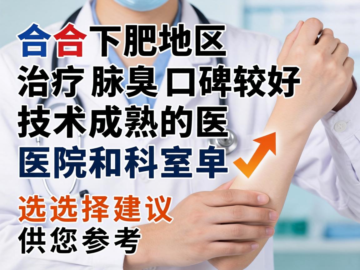 以下是合肥地区治疗腋臭口碑较好、技术成熟的医院和科室，并附上选择建议，供您参考