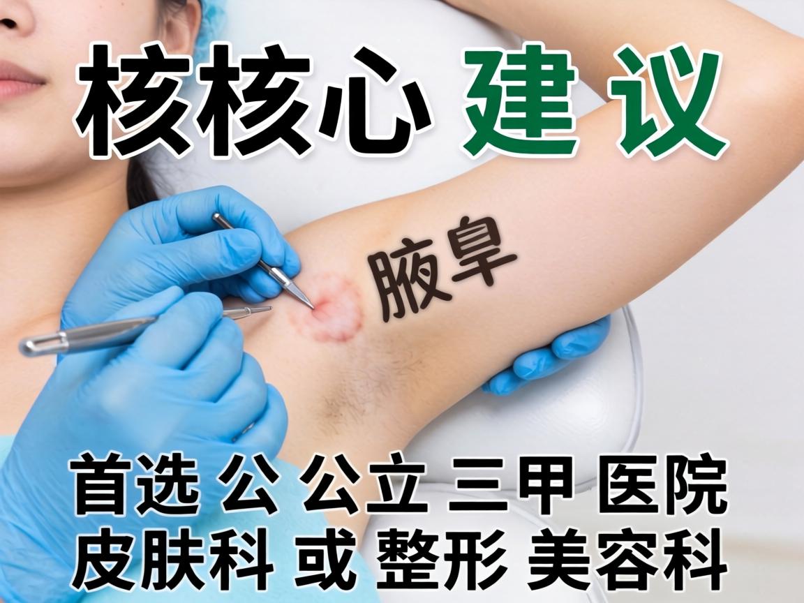 核心建议，首选公立三甲医院皮肤科或整形美容科