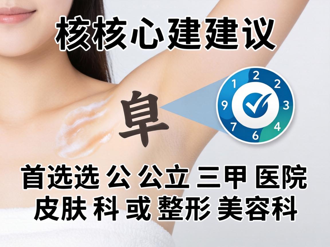 核心建议，首选公立三甲医院皮肤科或整形美容科