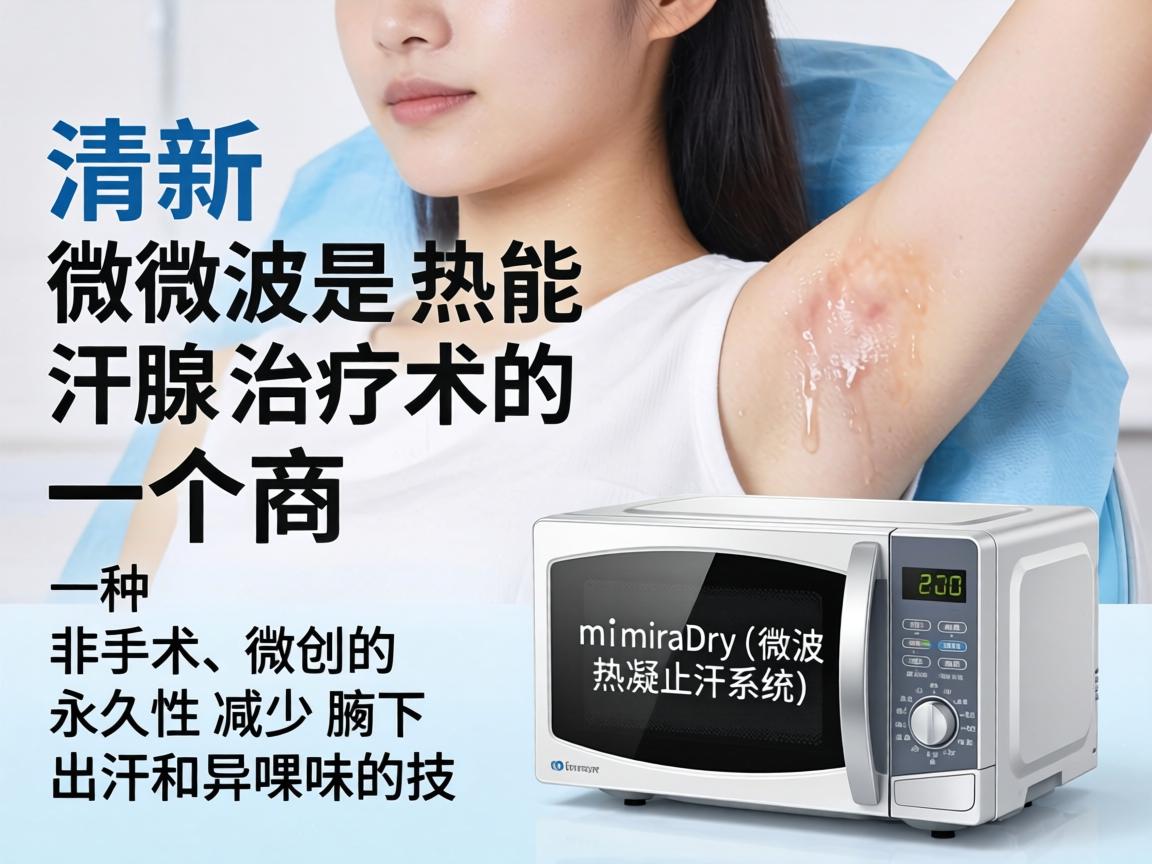 清新微波是微波热能腋下汗腺治疗术的一个商业名称,其核心设备通常是miraDry(微波热凝止汗系统)它是一种非手术、微创的永久性减少腋下出汗和异味的技术 清新微波是微波热能腋下汗腺治疗术的一个商业名称,其核心设备通常是miraDry(微波热凝止汗系统)它是一种非手术、微创的永久性减少腋下出汗和异味的技术