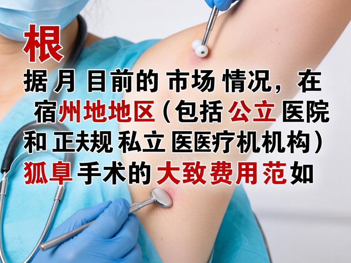 根据目前的市场情况,在宿州地区(包括公立医院和正规私立医疗机构)狐臭手术的大致费用范围如下 根据目前的市场情况,在宿州地区(包括公立医院和正规私立医疗机构)狐臭手术的大致费用范围如下