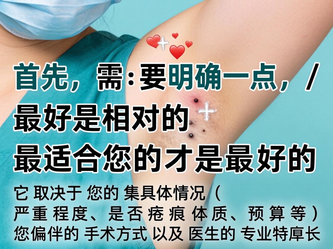 首先，需要明确一点，最好是相对的，最适合您的才是最好的。它取决于您的具体情况（严重程度、是否疤痕体质、预算等）您偏好的手术方式以及医生的专业特长