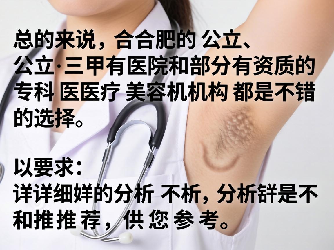 总的来说,合肥的公立三甲医院和部分有资质的专科医疗美容机构都是不错的选择。以下是详细的分析和推荐,供您参考 总的来说,合肥的公立三甲医院和部分有资质的专科医疗美容机构都是不错的选择。以下是详细的分析和推荐,供您参考