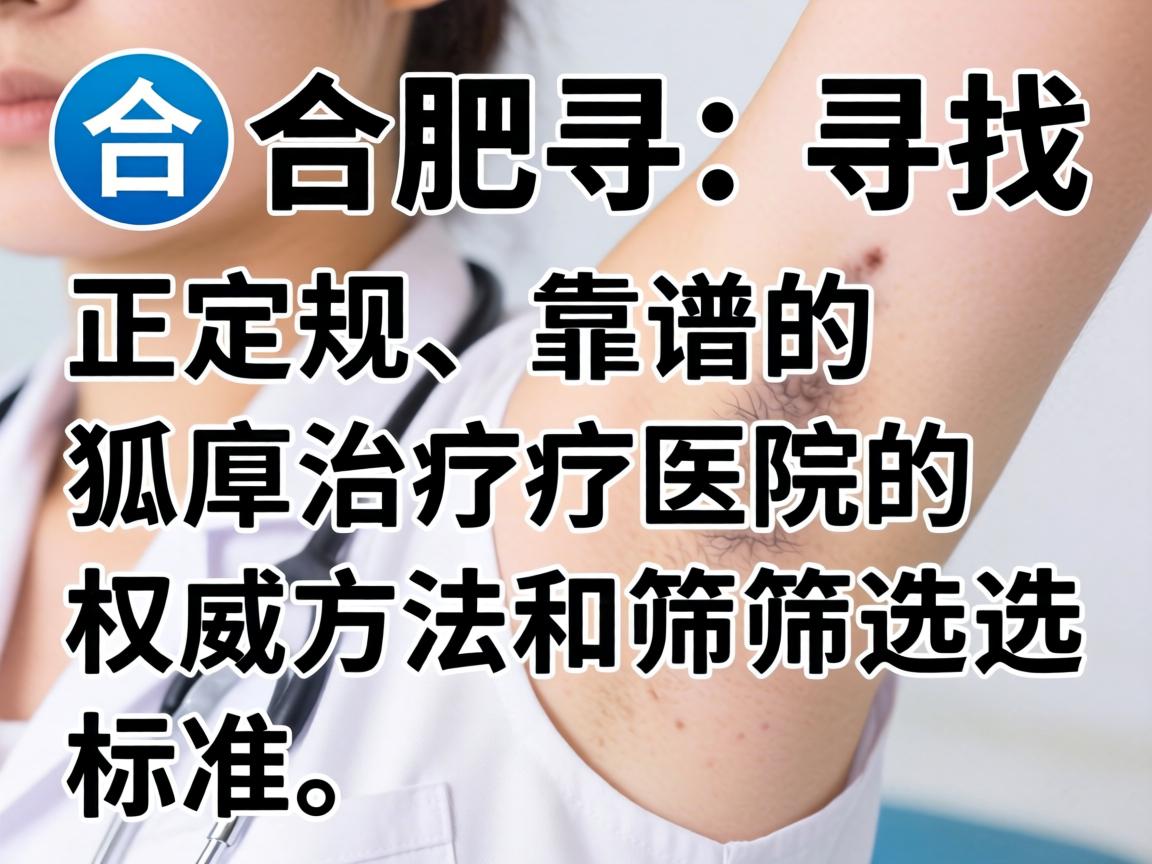 在合肥寻找正规、靠谱的狐臭治疗医院的权威方法和筛选标准