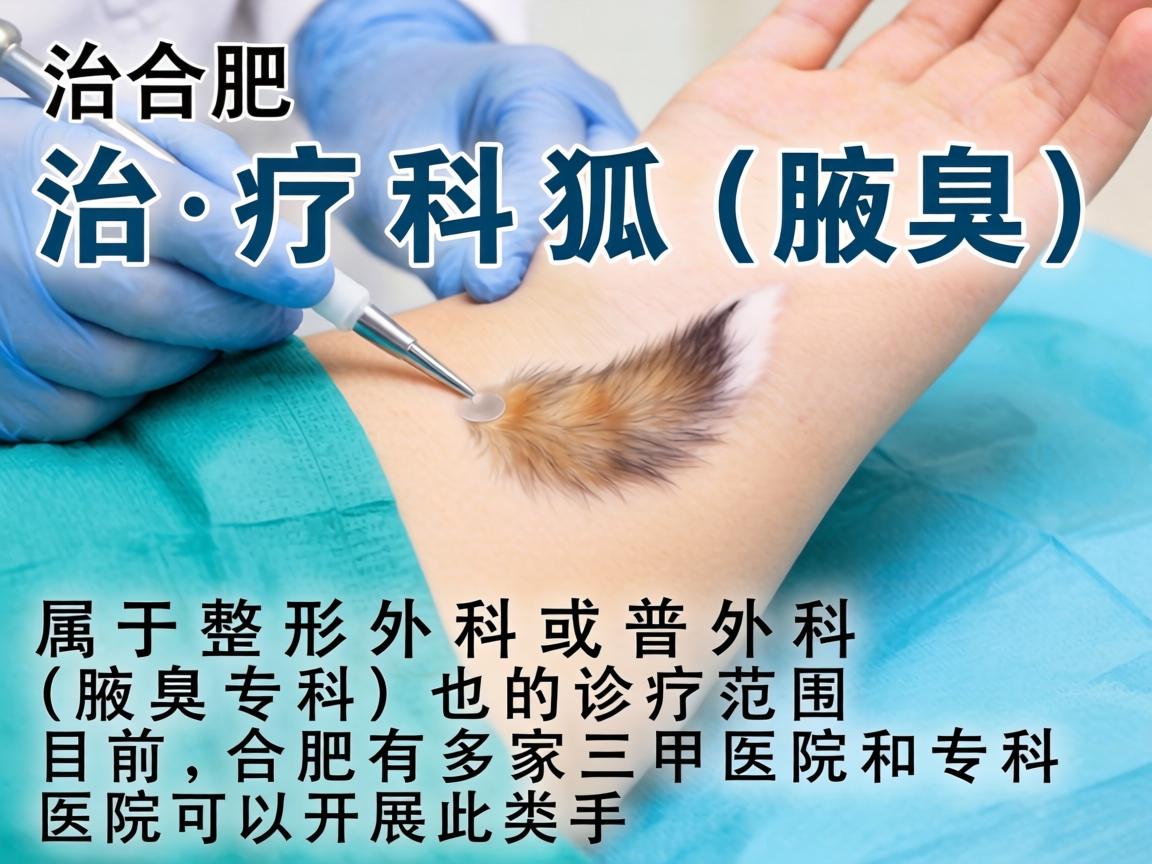 在合肥，治疗狐臭（腋臭）属于整形外科或普外科（腋臭专科）的诊疗范围。目前，合肥有多家三甲医院和专科医院可以开展此类手术