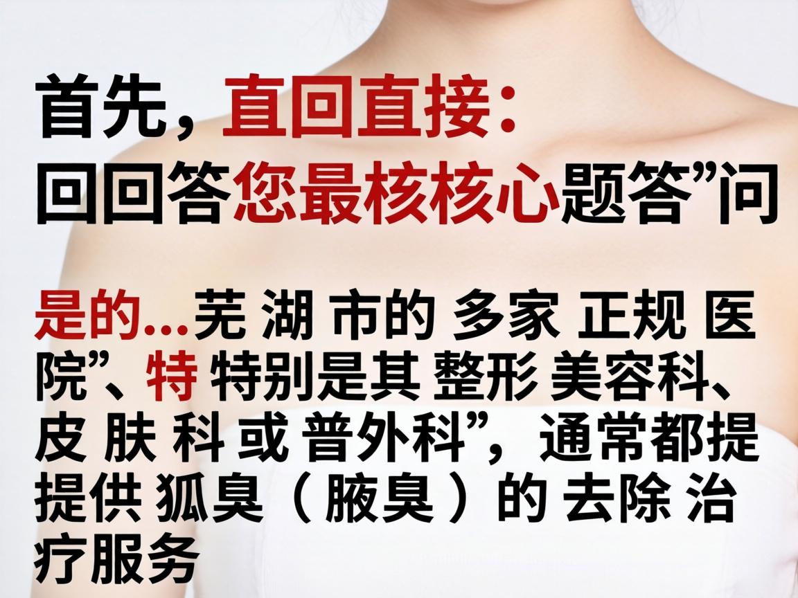 首先，直接回答您最核心的问题，是的，芜湖市的多家正规医院，特别是其整形美容科、皮肤科或普外科，通常都提供狐臭（腋臭）的去除治疗服务