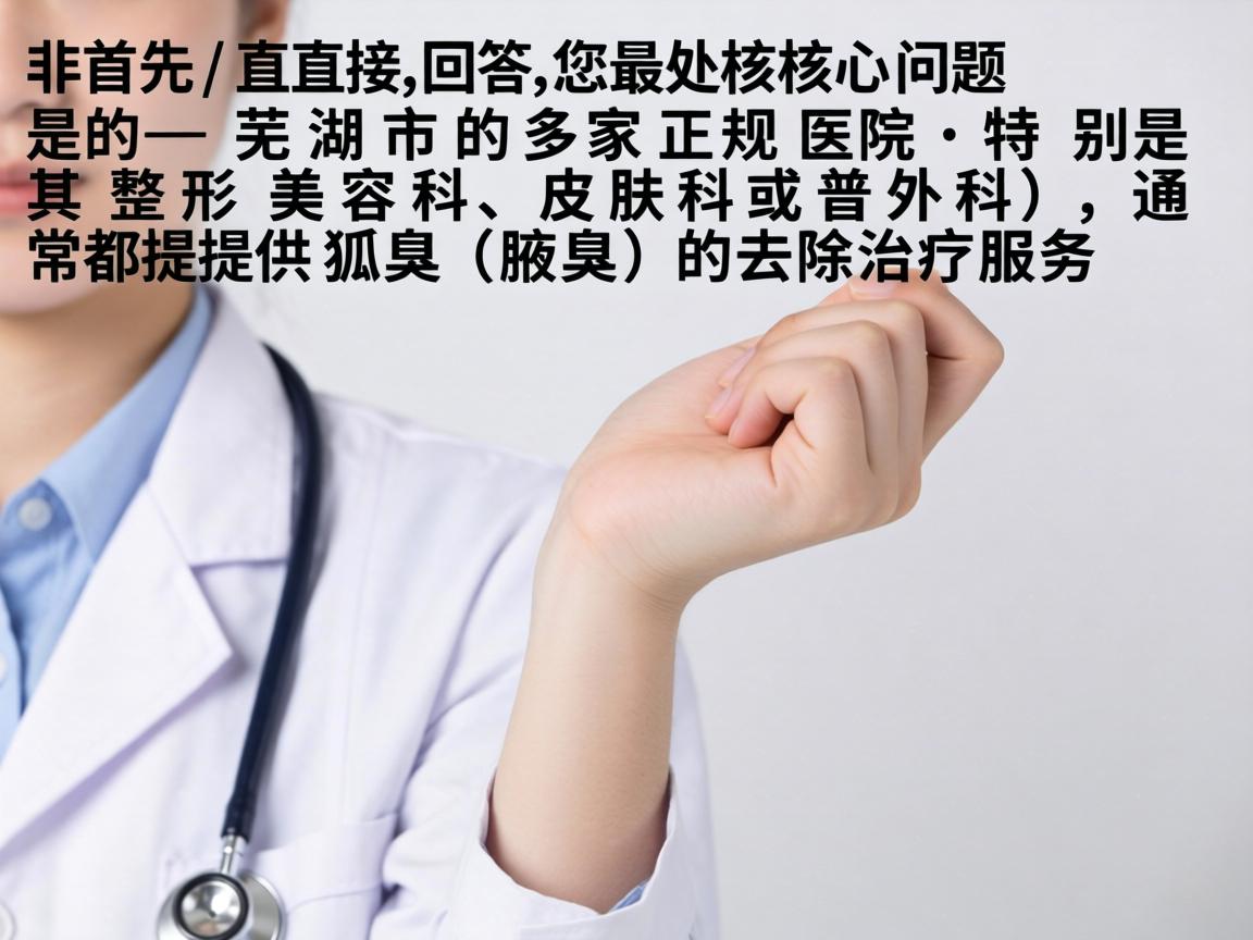 首先，直接回答您最核心的问题，是的，芜湖市的多家正规医院，特别是其整形美容科、皮肤科或普外科，通常都提供狐臭（腋臭）的去除治疗服务