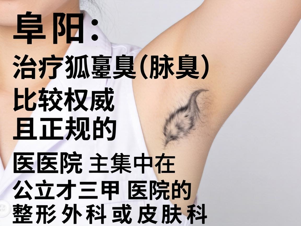 在阜阳，治疗狐臭（腋臭）比较权威且正规的医院主要集中在公立三甲医院的整形外科或皮肤科