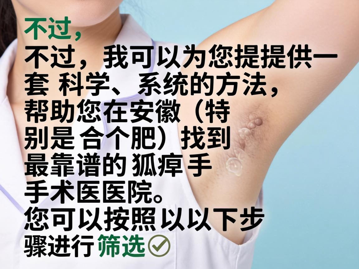 不过，我可以为您提供一套科学、系统的方法，帮助您在安徽（特别是合肥）找到最靠谱的狐臭手术医院。您可以按照以下步骤进行筛选
