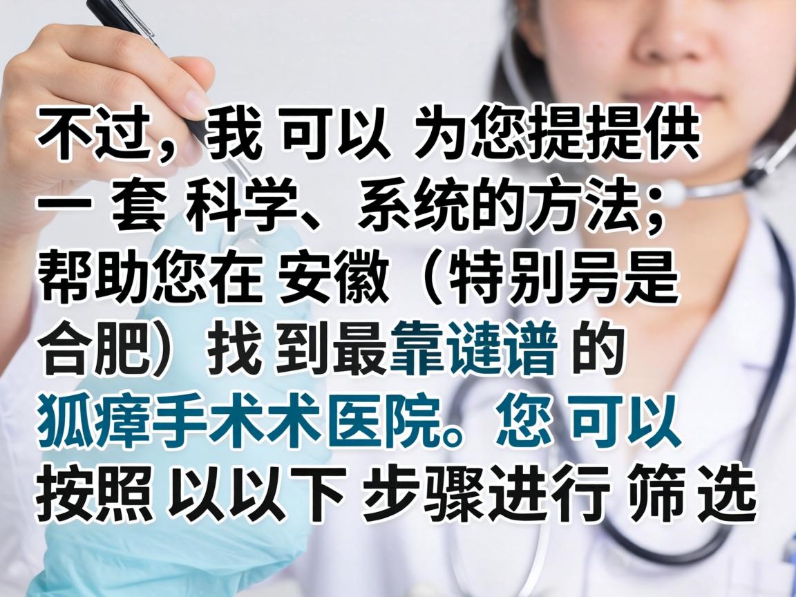 不过，我可以为您提供一套科学、系统的方法，帮助您在安徽（特别是合肥）找到最靠谱的狐臭手术医院。您可以按照以下步骤进行筛选