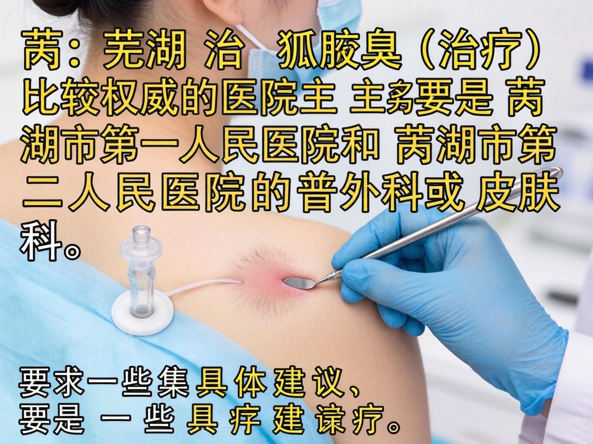 在芜湖，治疗狐臭（腋臭）比较权威的医院主要是芜湖市第一人民医院和芜湖市第二人民医院的普外科或皮肤科。以下是一些具体建议