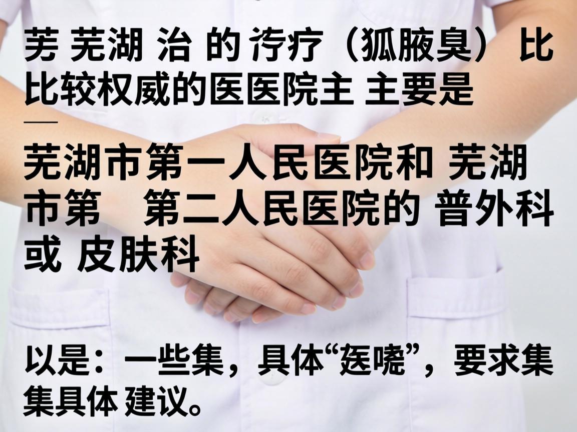 在芜湖，治疗狐臭（腋臭）比较权威的医院主要是芜湖市第一人民医院和芜湖市第二人民医院的普外科或皮肤科。以下是一些具体建议