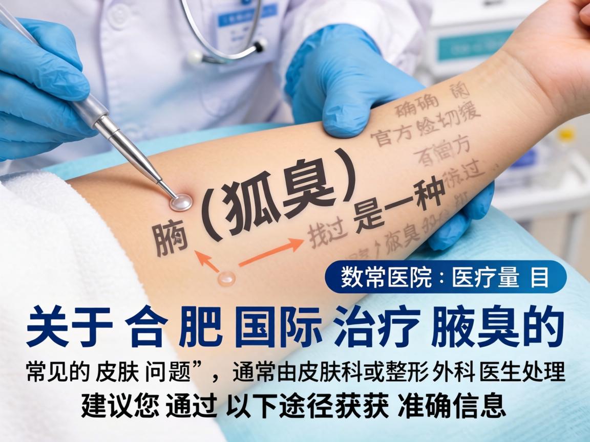 关于合肥国际治疗腋臭的医院数量，目前没有找到确切的官方数据。不过，腋臭（狐臭）是一种常见的皮肤问题，通常由皮肤科或整形外科医生处理。建议您通过以下途径获取准确信息