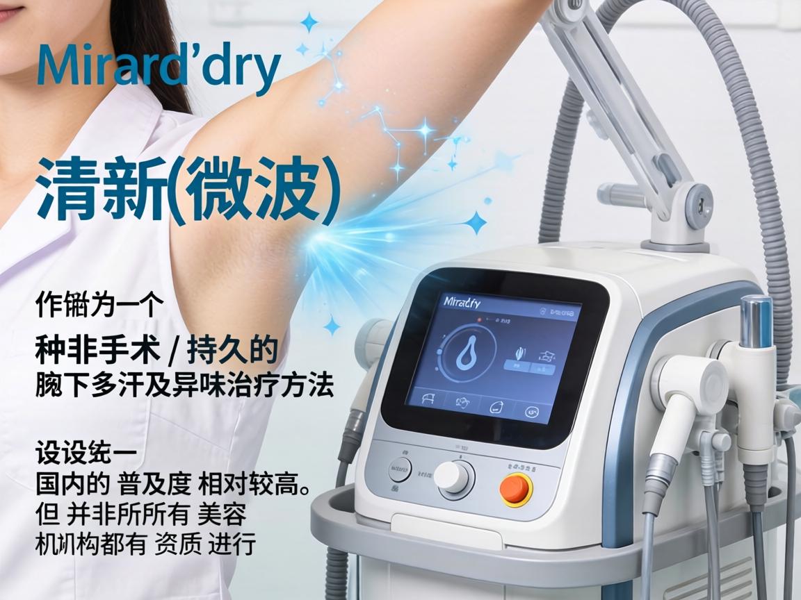 Miradry（清新微波）作为一种非手术、持久的腋下多汗及异味治疗方法，其设备在国内的普及度相对较高，但并非所有美容机构都有资质进行