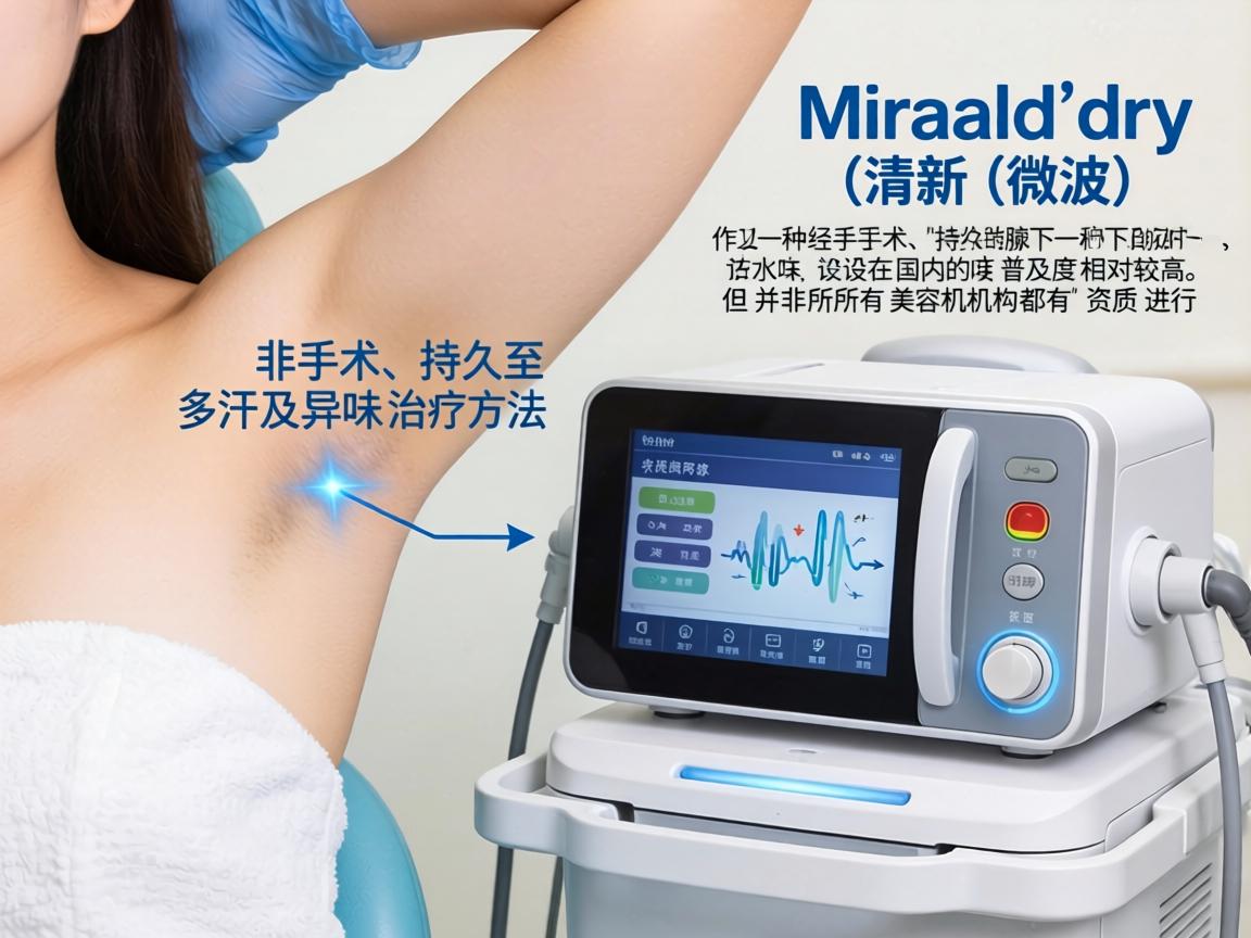 Miradry（清新微波）作为一种非手术、持久的腋下多汗及异味治疗方法，其设备在国内的普及度相对较高，但并非所有美容机构都有资质进行