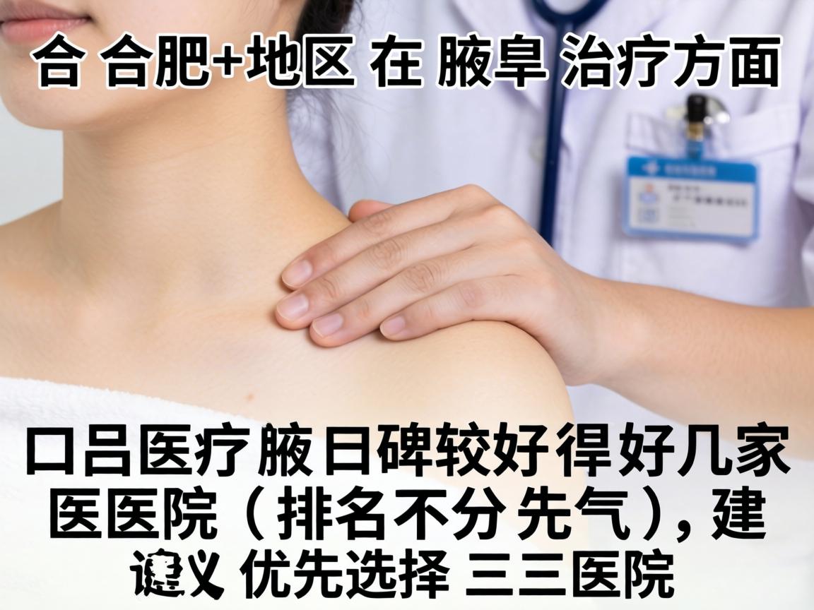 以下是合肥地区在腋臭治疗方面口碑较好的几家医院（排名不分先后，建议优先选择三甲医院）