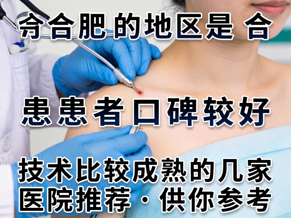 以下是合肥地区患者口碑较好、技术比较成熟的几家医院推荐，供你参考