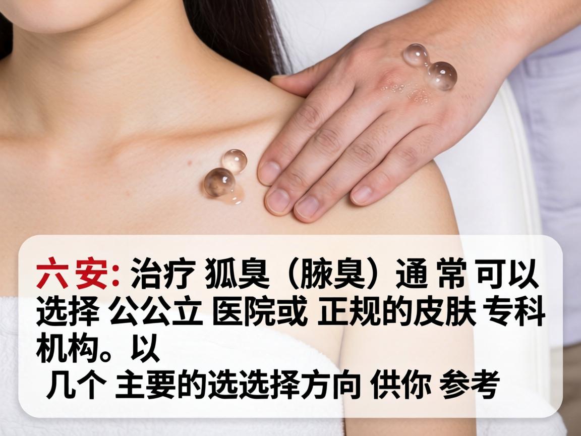 在六安，治疗狐臭（腋臭）通常可以选择公立医院或正规的皮肤专科机构。以下是几个主要的选择方向供你参考