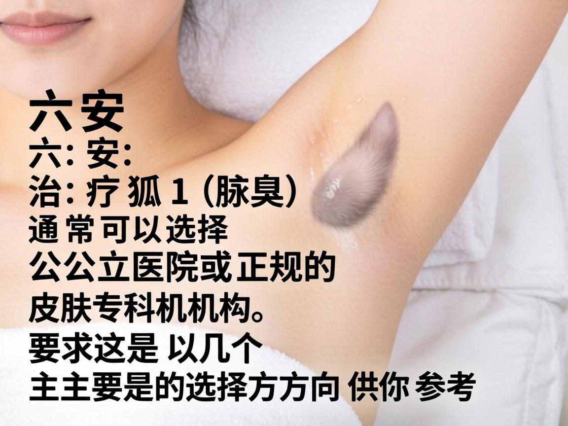 在六安，治疗狐臭（腋臭）通常可以选择公立医院或正规的皮肤专科机构。以下是几个主要的选择方向供你参考