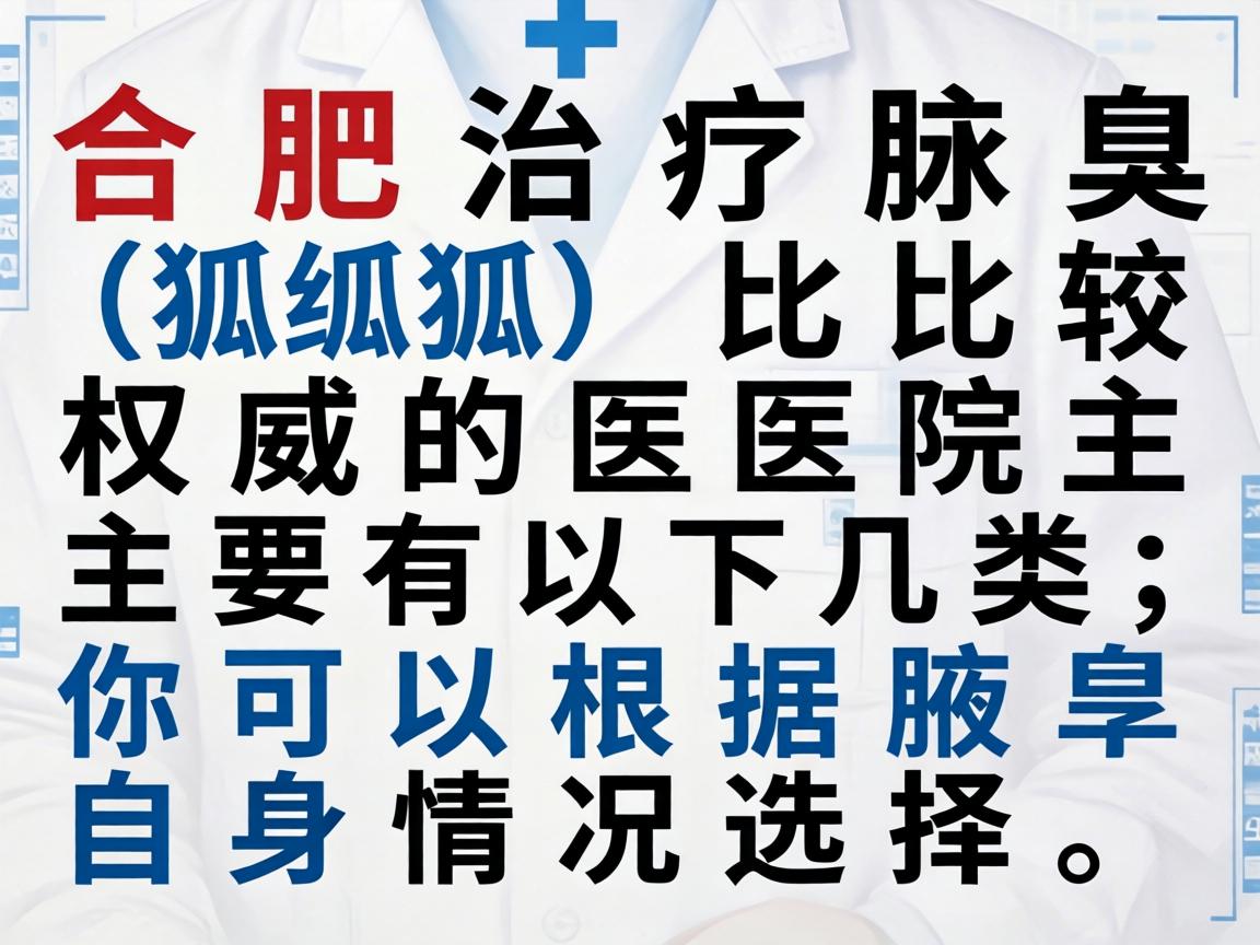 合肥治疗腋臭（狐臭）比较权威的医院主要有以下几类，你可以根据自身情况选择
