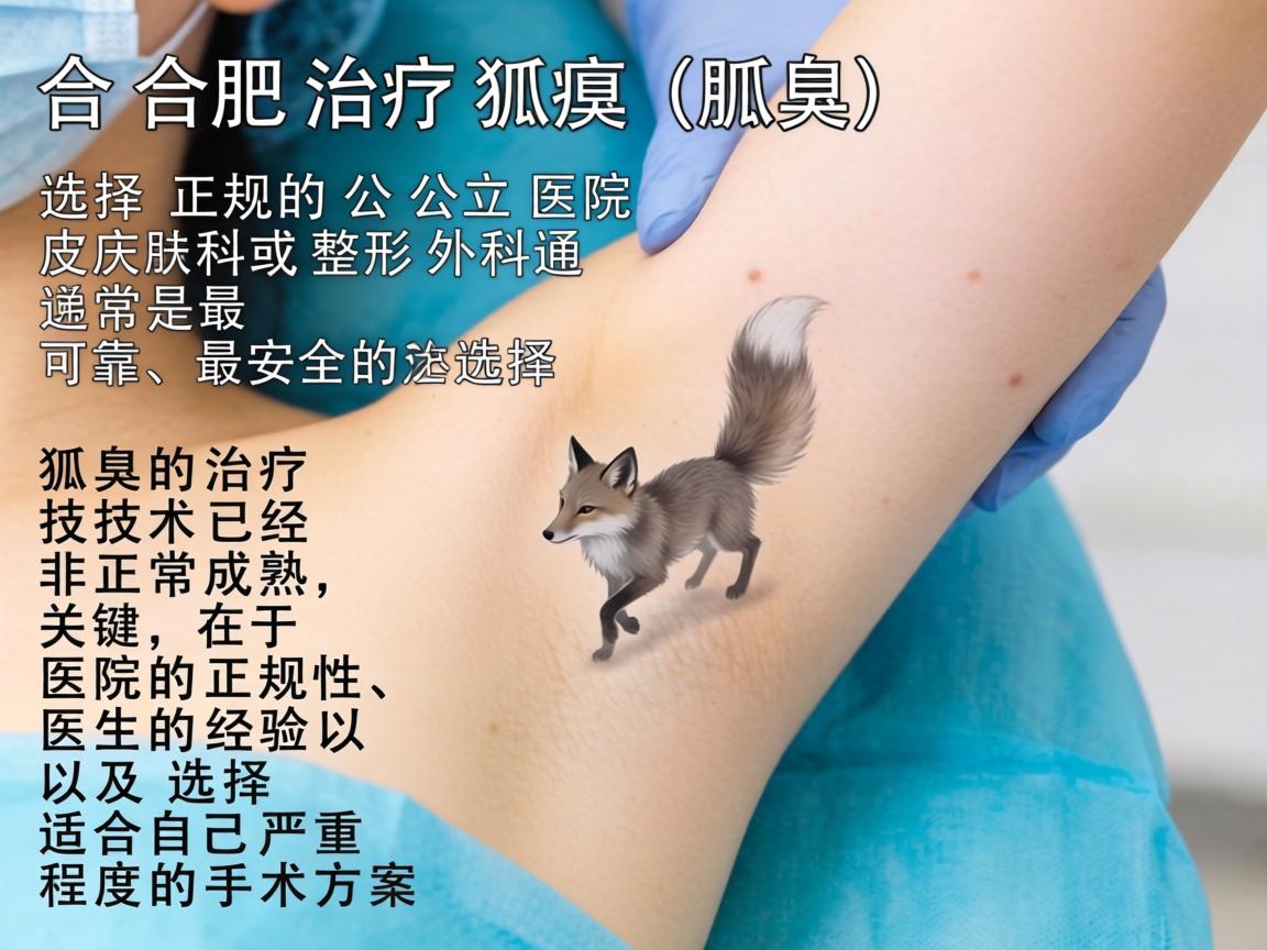 在合肥，治疗狐臭（腋臭）选择正规的公立医院皮肤科或整形外科通常是最可靠、最安全的选择。狐臭的治疗技术已经非常成熟，关键在于医院的正规性、医生的经验以及选择适合自己严重程度的手术方案