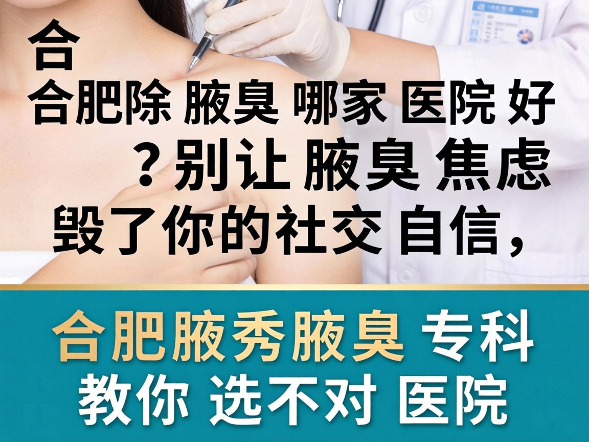 合肥除腋臭哪家医院好？别让腋臭焦虑毁了你的社交自信，合肥腋秀腋臭专科教你选对医院