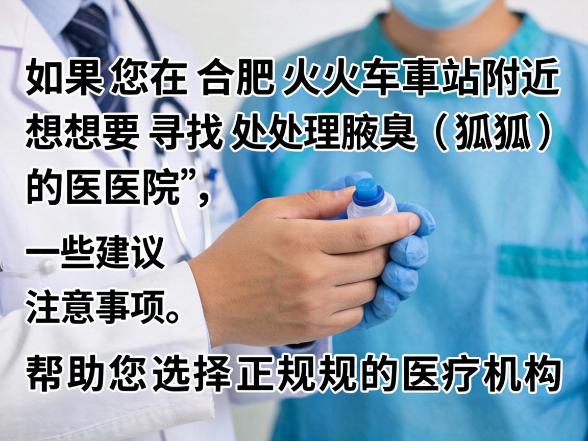 如果您在合肥火车站附近，想要寻找处理腋臭（狐臭）的医院，以下是一些建议和注意事项，帮助您选择正规的医疗机构