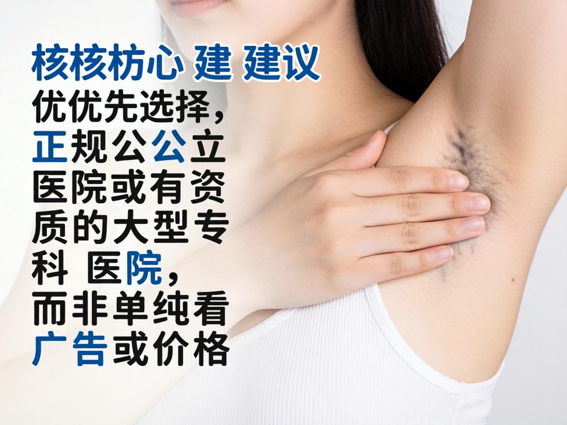 核心建议，优先选择正规公立医院或有资质的大型专科医院，而非单纯看广告或价格