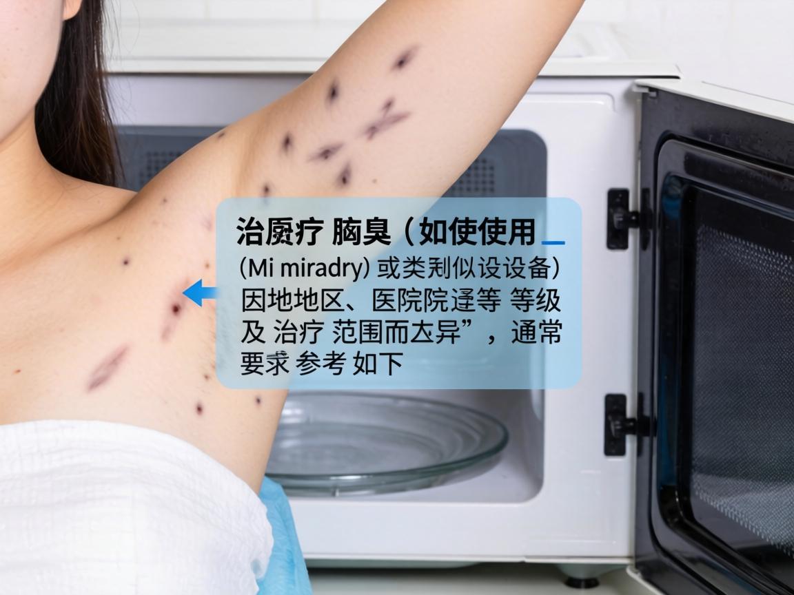 微波治疗腋臭（如使用 Miradry 或类似设备）的费用因地区、医院等级及治疗范围而异，通常参考如下