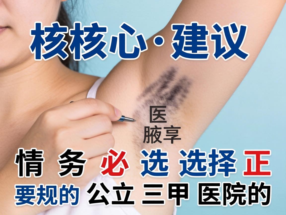 核心建议，请务必选择正规的公立三甲医院的