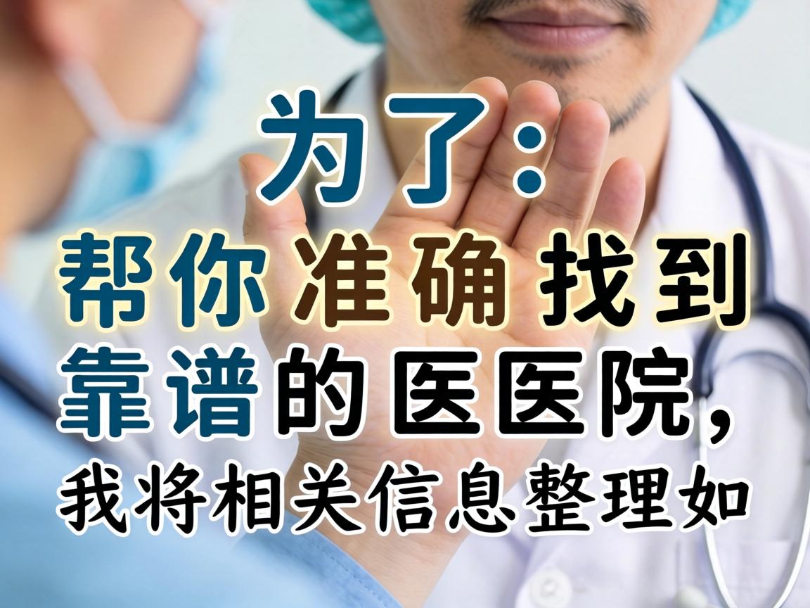 为了帮你准确找到靠谱的医院，我将相关信息整理如下
