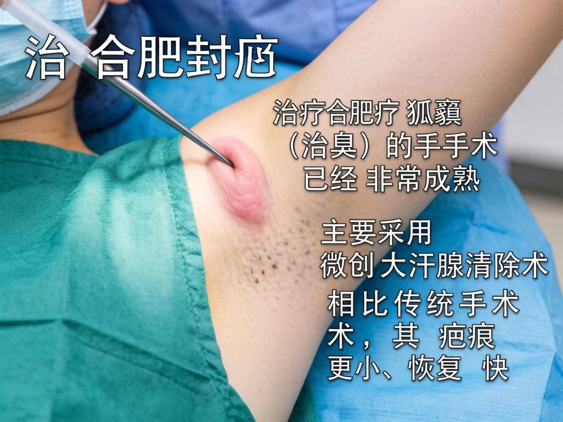 在合肥，治疗狐臭（腋臭）的手术已经非常成熟，主要采用微创大汗腺清除术，相比传统手术，其疤痕更小、恢复更快