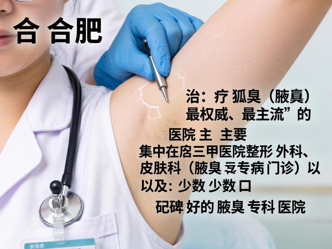 在合肥，治疗狐臭（腋臭）最权威、最主流的医院主要集中在三甲医院的整形外科、皮肤科（腋臭专病门诊）以及少数口碑好的腋臭专科医院