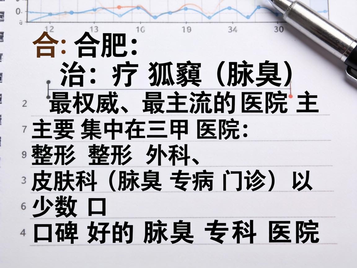在合肥，治疗狐臭（腋臭）最权威、最主流的医院主要集中在三甲医院的整形外科、皮肤科（腋臭专病门诊）以及少数口碑好的腋臭专科医院