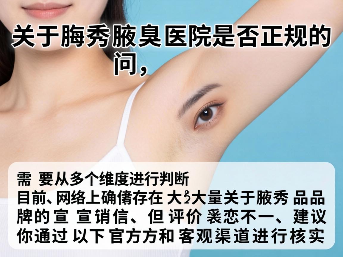 关于腋秀腋臭医院是否正规的问题，需要从多个维度进行判断。目前，网络上确实存在大量关于腋秀品牌的宣传信息，但评价褒贬不一，建议你通过以下官方和客观渠道进行核实