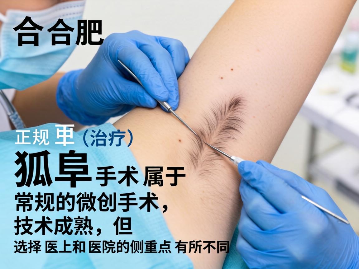 在合肥,针对狐臭(腋臭)的治疗,正规三甲医院的皮肤科或整形美容科是最可靠的选择。狐臭手术属于常规的微创手术,技术成熟,但选择医生和医院的侧重点有所不同 在合肥,针对狐臭(腋臭)的治疗,正规三甲医院的皮肤科或整形美容科是最可靠的选择。狐臭手术属于常规的微创手术,技术成熟,但选择医生和医院的侧重点有所不同