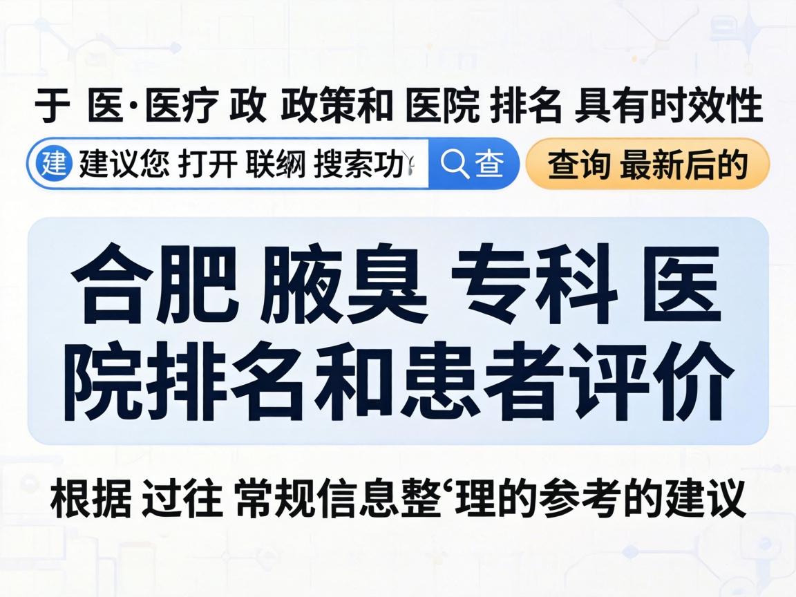 由于医疗政策和医院排名具有时效性，建议您打开联网搜索功能查询最新的合肥腋臭专科医院排名和患者评价。以下是根据过往常规信息整理的参考建议