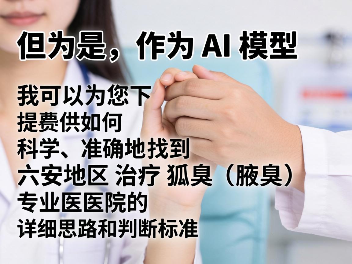 但是，作为AI模型，我可以为您提供如何科学、准确地找到六安地区治疗狐臭（腋臭）专业医院的详细思路和判断标准