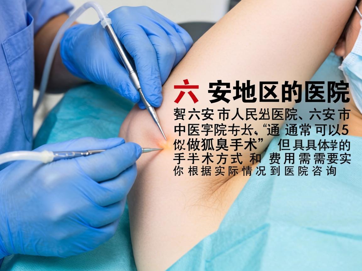 六安地区的医院（如六安市人民医院、六安市中医院等）通常可以做狐臭手术，但具体的手术方式和费用需要你根据实际情况到医院咨询