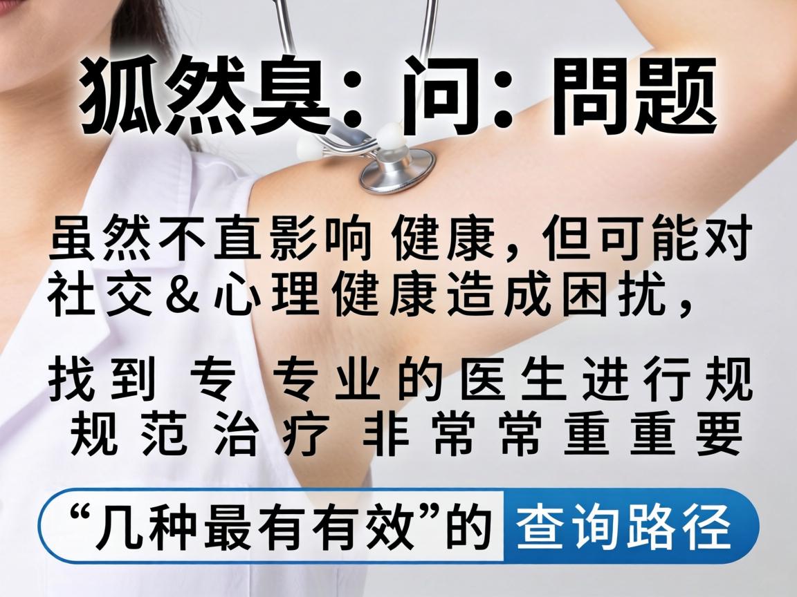狐臭问题虽然不直接影响健康，但可能对社交和心理健康造成困扰，找到专业的医生进行规范治疗非常重要。以下是几种最有效的查询路径
