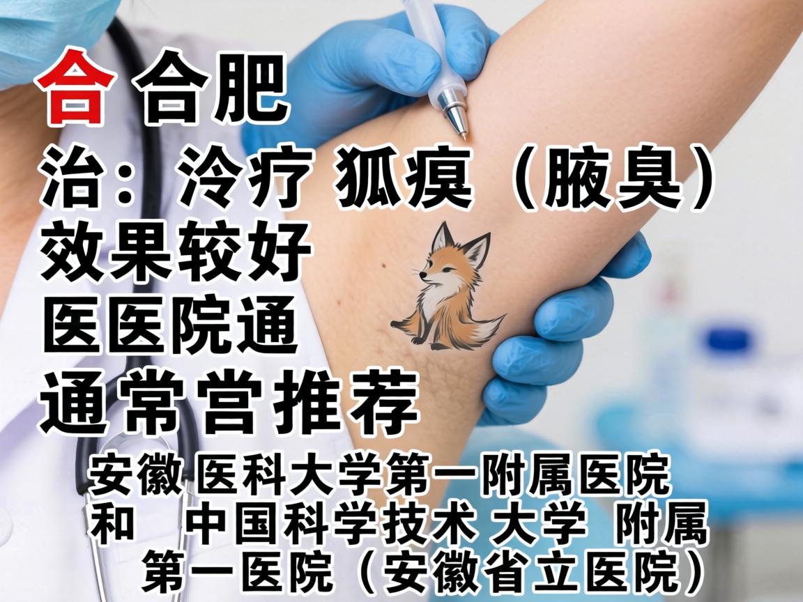 在合肥，治疗狐臭（腋臭）效果较好的医院通常推荐安徽医科大学第一附属医院和中国科学技术大学附属第一医院（安徽省立医院）