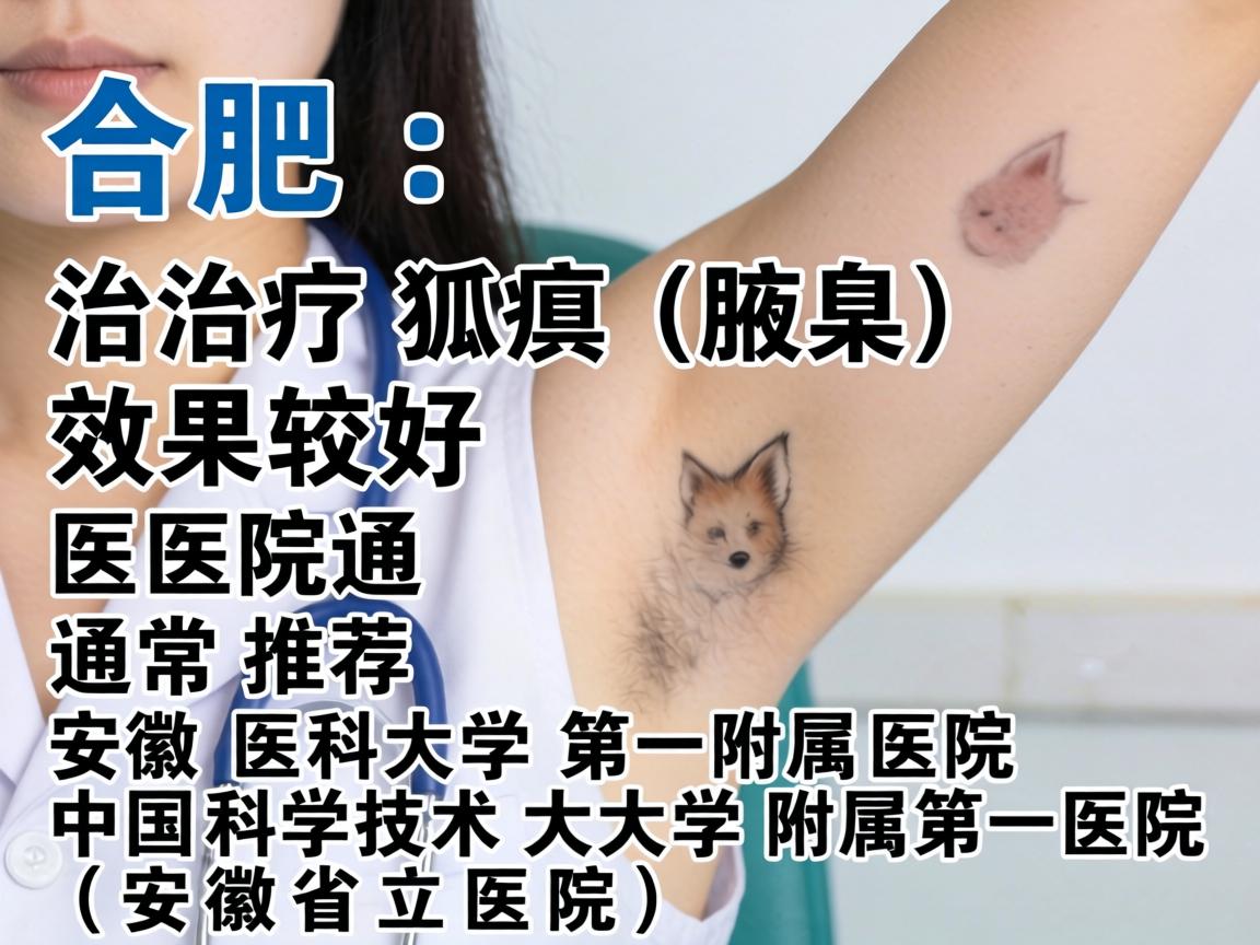 在合肥，治疗狐臭（腋臭）效果较好的医院通常推荐安徽医科大学第一附属医院和中国科学技术大学附属第一医院（安徽省立医院）