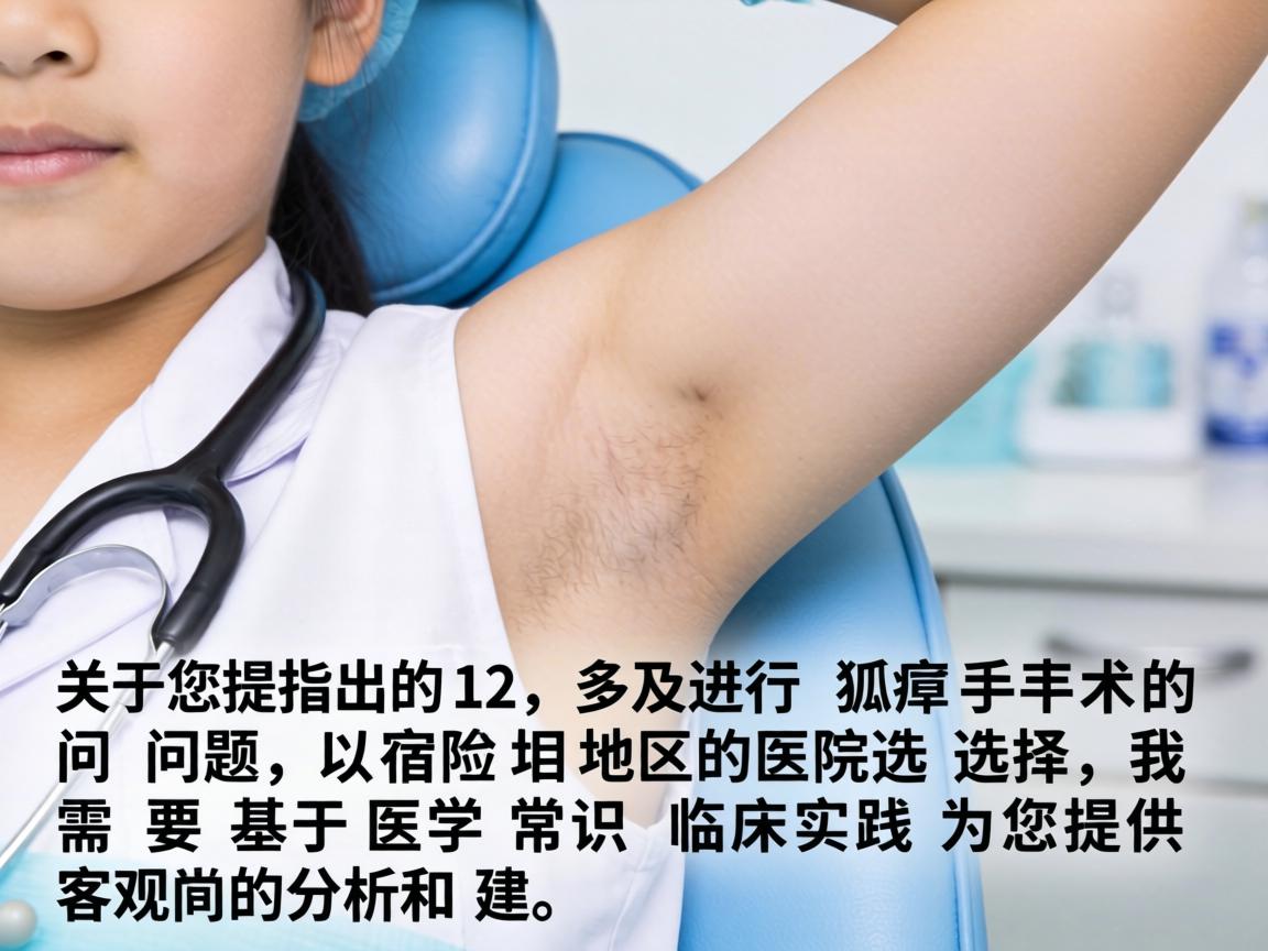 关于您提出的12岁进行狐臭手术的问题，以及宿州地区的医院选择，我需要基于医学常识和临床实践为您提供客观的分析和建议