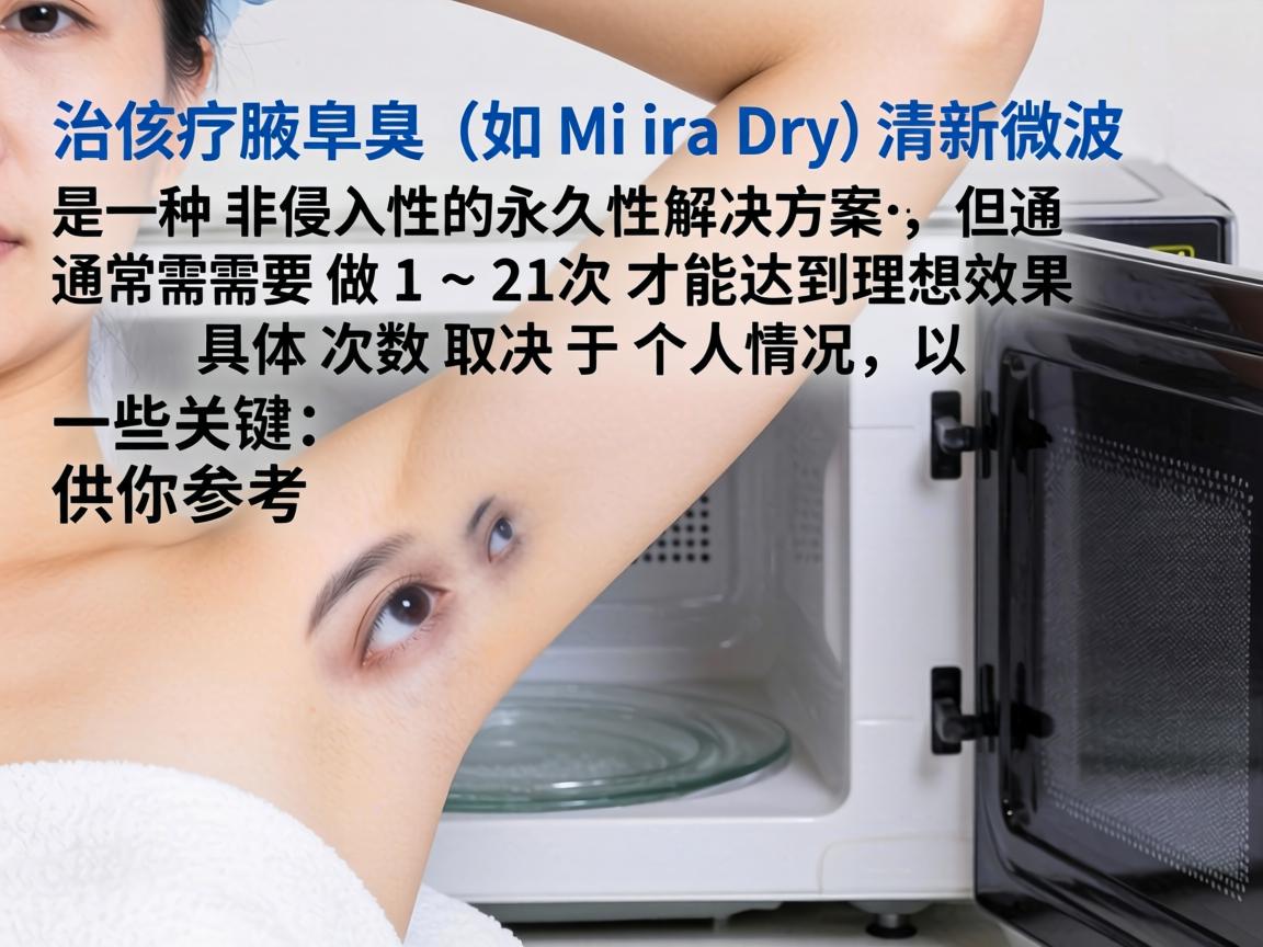 微波治疗腋臭(如 MiraDry 清新微波)是一种非侵入性的永久性解决方案,但通常需要做 1~2 次才能达到理想效果。具体次数取决于个人情况,以下是一些关键点供你参考 微波治疗腋臭(如 MiraDry 清新微波)是一种非侵入性的永久性解决方案,但通常需要做 1~2 次才能达到理想效果。具体次数取决于个人情况,以下是一些关键点供你参考