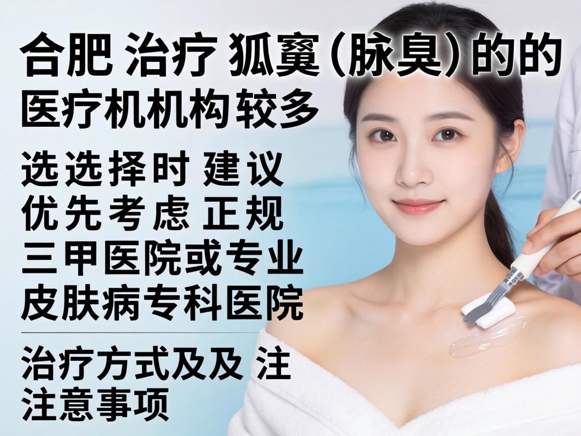 合肥治疗狐臭（腋臭）的医疗机构较多，选择时建议优先考虑正规三甲医院或专业皮肤病专科医院。以下是治疗方式及注意事项