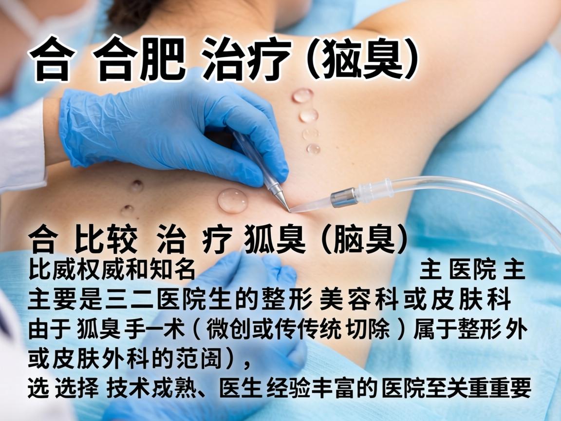 在合肥，治疗狐臭（腋臭）比较权威和知名的医院主要是三甲医院的整形美容科或皮肤科。由于狐臭手术（微创或传统切除）属于整形外科或皮肤外科的范畴，选择技术成熟、医生经验丰富的医院至关重要