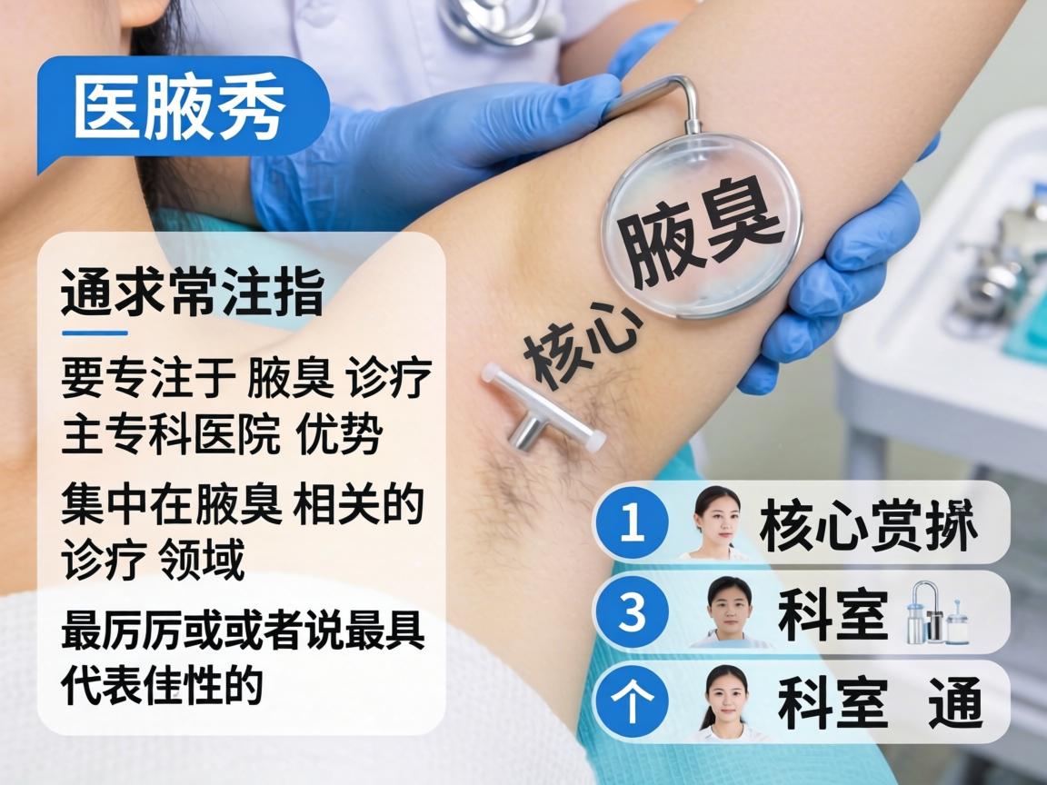 腋秀医院（通常指专注于腋臭诊疗的专科医院）的核心优势主要集中在腋臭相关的诊疗领域。最厉害或者说最具代表性的三个科室通常是