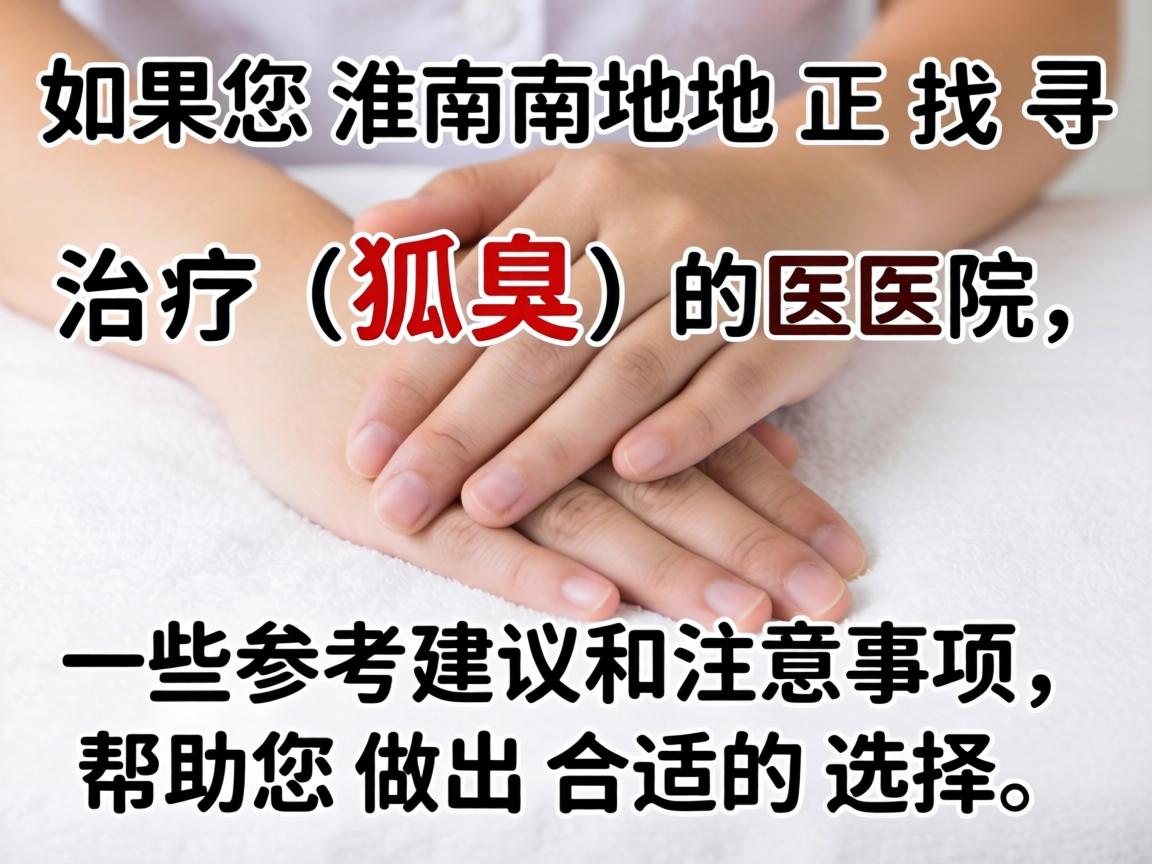 如果您正在寻找淮南地区治疗狐臭（腋臭）的医院，以下是一些参考建议和注意事项，帮助您做出合适的选择